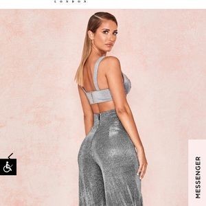 Vela SILVER SPARKLY BRALETTE